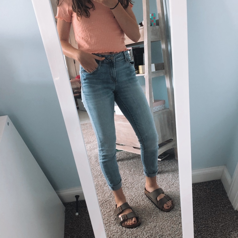 Mid Rise Medium Wash Jeans